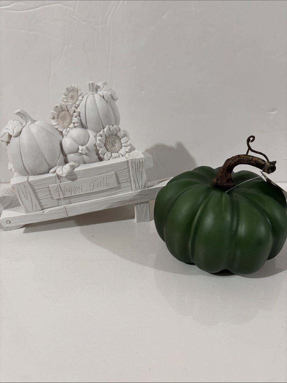 NEW Green Decorative Pumpkin - Home Holiday Accent - 2 Bundle - Fall - Decor